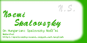 noemi spalovszky business card